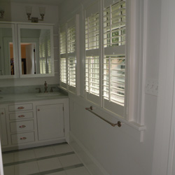 Bathroom Shutters Open