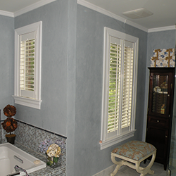 Bathroom Shutters by Bathtub